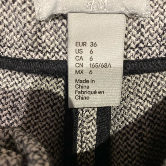 H&M tweed work slacks pants size 6 - Picture 2 of 2